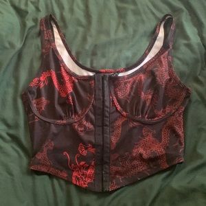 Dragon corset tank top